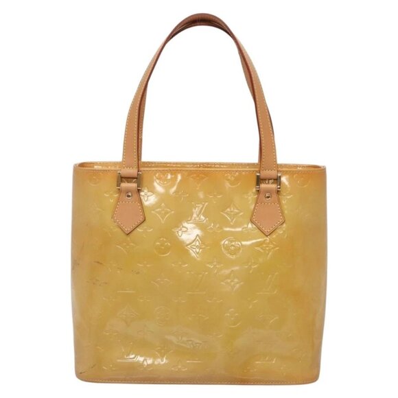 LOUIS VUITTON Monogram Vernis Houston Hand Bag Beige M91004 LV Auth SW1452 - Picture 14 of 16